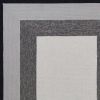2' X 3' Black And Gray Geometric Hand Hooked Area Rug