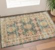 2' X 4' Brick Red Green And Brown Jute Southwestern Hand Woven Distressed Area Rug