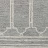 2' X 4' Gray And Ivory Wool Geometric Hand Tufted Area Rug