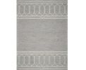 2' X 4' Gray And Ivory Wool Geometric Hand Tufted Area Rug