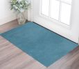 2' X 4' Blue Shag Hand Woven Area Rug