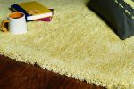 2' X 4' Yellow Shag Hand Woven Area Rug