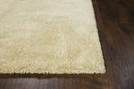 2' X 4' Yellow Shag Hand Woven Area Rug