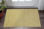 2' X 4' Canary Yellow Shag Hand Woven Area Rug
