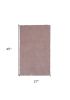 2' X 4' Pink Shag Hand Woven Area Rug