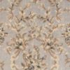 8' Light Gray Green And Tan Floral Medallion Runner Rug