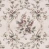 8' Ivory Red And Green Floral Medallion Runner Rug