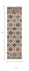 8' Ivory Red And Gray Southwestern Runner Rug