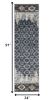 7' Slate Blue Woodland Lodge Runner Rug