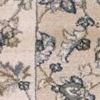 8' Beige And Ivory Floral Medallion Runner Rug