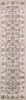 8' Beige And Ivory Floral Medallion Runner Rug