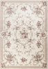 3' X 5' Ivory Red And Green Floral Medallion Area Rug
