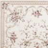 3' X 5' Ivory Red And Green Floral Medallion Area Rug