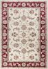 3' X 5' Ivory And Red Floral Medallion Area Rug