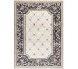 3' X 5' Gray And Ivory Floral Area Rug