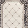 3' X 5' Gray And Ivory Floral Area Rug