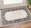 3' X 5' Gray And Ivory Floral Area Rug