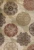 3' X 5' Sage Brown And Ivory Floral Medallion Area Rug