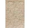 3' X 5' Ivory And Brown Floral Medallion Area Rug