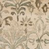 3' X 5' Ivory And Brown Floral Medallion Area Rug