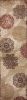 8' Sage Brown And Ivory Floral Medallion Runner Rug