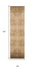 8' Beige And Tan Floral Medallion Runner Rug