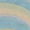 2' X 4' Blue Beige And Green Wool Abstract Hand Tufted Area Rug