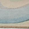 2' X 4' Blue Beige And Green Wool Abstract Hand Tufted Area Rug