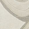 2' X 4' Ivory And Gray Wool Abstract Hand Tufted Area Rug