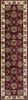 8' Red And Ivory Floral Medallion Runner Rug