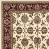 8' Red Ivory And Brown Floral Medallion Runner Rug