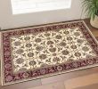 3' X 5' Red Ivory And Brown Floral Medallion Area Rug