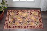 3' X 5' Red Orange And Black Quatrefoil Area Rug