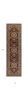 8' Red And Beige Floral Medallion Runner Rug