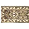 8' Beige And Ivory Floral Runner Rug