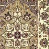 8' Beige And Ivory Floral Runner Rug