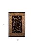 3' X 5' Tan Black And Beige Floral Vines Area Rug