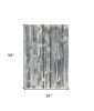 3' X 5' Teal Blue And White Abstract Area Rug