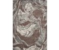 3' X 5' Brown And Ivory Abstract Area Rug
