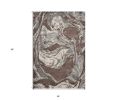 3' X 5' Brown And Ivory Abstract Area Rug