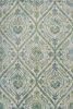 3' X 5' Green Ivory And Teal Medallion Area Rug