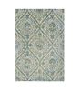 3' X 5' Green Ivory And Teal Medallion Area Rug