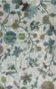 3' X 5' Teal Blue White And Green Floral Vines Area Rug