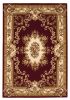 3' X 5' Red and Ivory Floral Border Area Rug