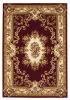 3' X 5' Red and Ivory Floral Border Area Rug