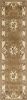 8' Beige Ivory And Brown Floral Medallion Runner Rug