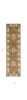 8' Beige Ivory And Brown Floral Medallion Runner Rug