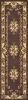 8' Plum And Ivory Floral Medallion Runner Rug
