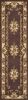 8' Plum And Ivory Floral Medallion Runner Rug