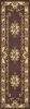 8' Plum And Ivory Floral Medallion Runner Rug